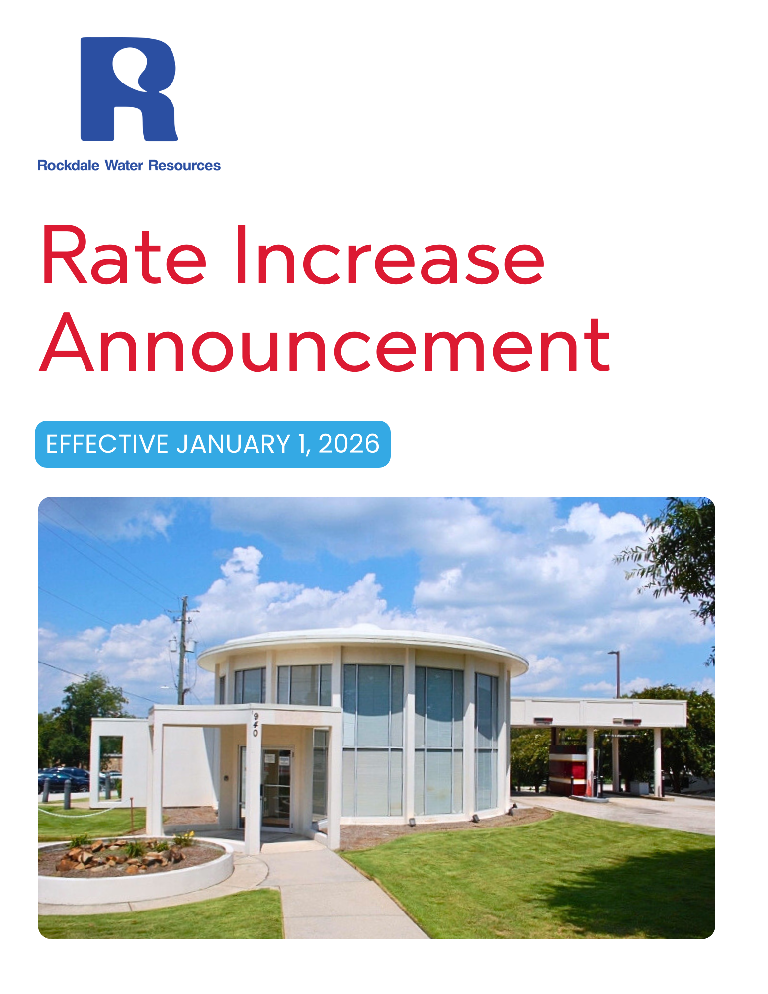 Water Rate Change